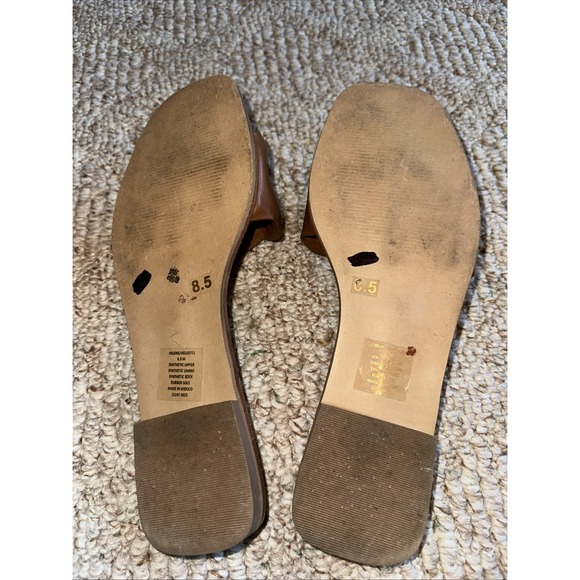 Womens Steve Madden Helene Sandals Cognac Leather - Size 8.5M EUC - Picture 4 of 4